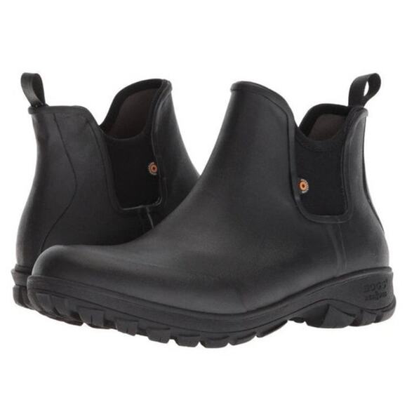 Bogs Sauvie slip on chukka boots black men's size 8 waterproof non slip - Picture 1 of 16